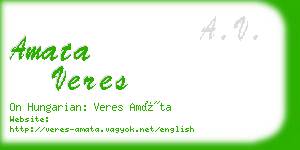 amata veres business card